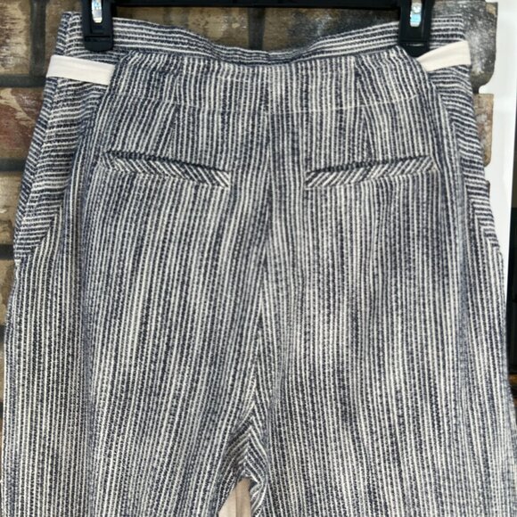 🆕 Free People | Light at Sunrise High Waisted Cropped Cotton Pants in Blue | - Picture 9 of 13